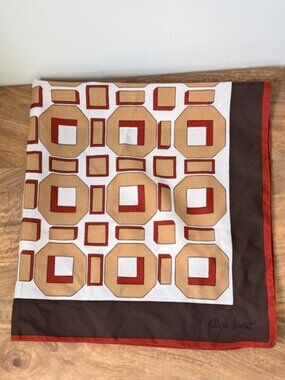 Vintage Patricia Dumont 70s Geometric MOD Square Scarf - Made in Italy